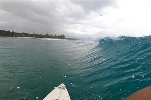 FUN WAVES ON A STORMY DAY!! (NORTH SHORE, OAHU)