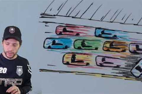 Let''s Draw Race Cars drafting in a pack at Daytona! #NASCAR