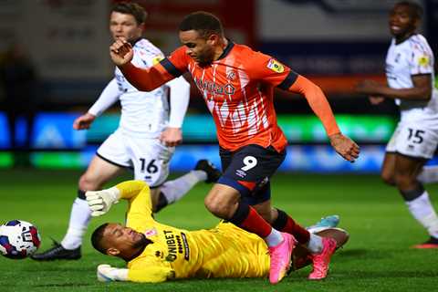 Fans demand Luton striker is banned for ‘deliberate dive’ as Middlesbrough keeper moans ‘f***ing..