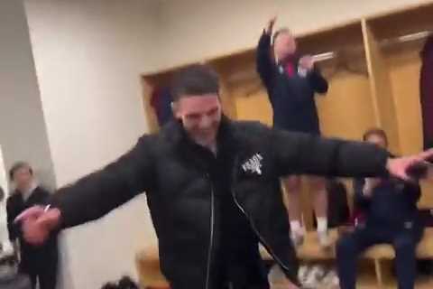 Watch amazing moment dancing Declan Rice gatecrashes West Ham U18 dressing room after FA Youth Cup..