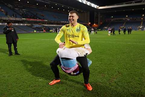 Burnley star plays the bongos on team-mate’s BUM in wild celebrations after winning the Championship