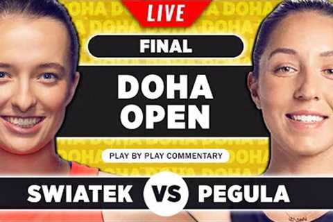 SWIATEK vs PEGULA | Qatar Open 2023 Final | Live Tennis Play-by-Play Stream