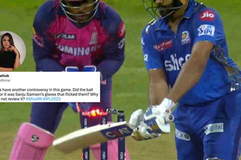 IPL 2023: Rohit Sharma’s dismissal against Sanju Samson’s RR sparks controversy, fans divided