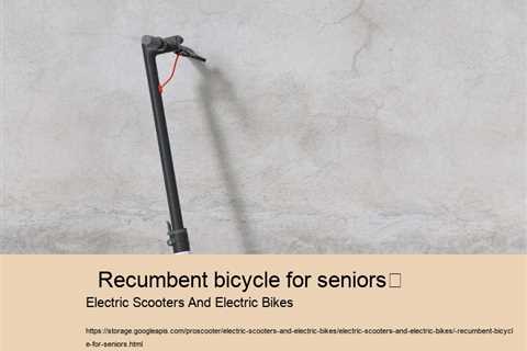   Recumbent bicycle for seniors	 