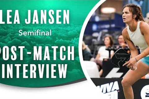 Lea Jansen talks about her women's singles game in North Carolina