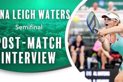 Anna Leigh Waters talks post singles match at the OS1st North Carolina Open