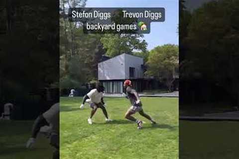 Stefon & Trevon Diggs: Just two brothers playing in the backyard 👀🏈 #shorts