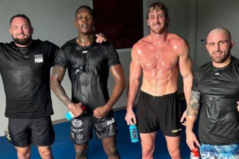 WWE Star Logan Paul Grapples With UFC Champions Israel Adesanya, Alexander Volkanovski