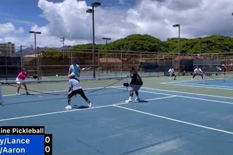 Finally added a Scoreboard. Solid Game! | Mixed Doubles Pickleball, Mandy/Lance vs Akiko/Aaron | HI