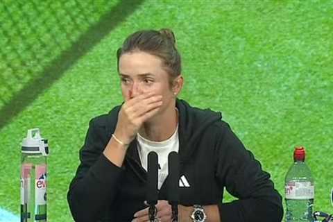 Tennis star Elina Svitolina breaks down in tears as she explains pressure of representing war-torn..