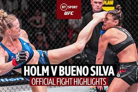 Who saw that coming?! 😱 Holly Holm v Mayra Bueno Silva  UFC fight highlights  #ufcvegas77