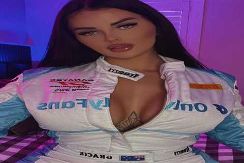 OnlyFans star and racing driver Renee Gracie told she is ‘real life Barbie’ as she goes braless in..