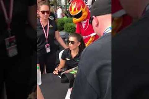 Danica Patrick being about as rude as she can be to a fan at the 2018 Indy 500