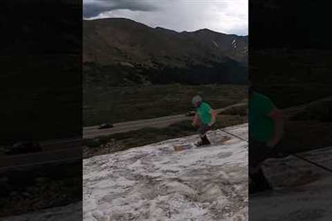 Skiing Loveland Pass Colorado July 2023 #summerskiing #jskis #skiing #turnsallyear