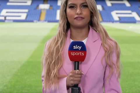 SKY SPORTS Reporter Melissa Reddy Turns Heads in Pink Outfit During Premier League Clash