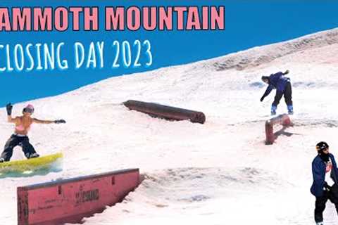 SNOWBOARDING at MAMMOTH MOUNTAIN CLOSING DAY 2023! (HISTORICAL SEASON!)