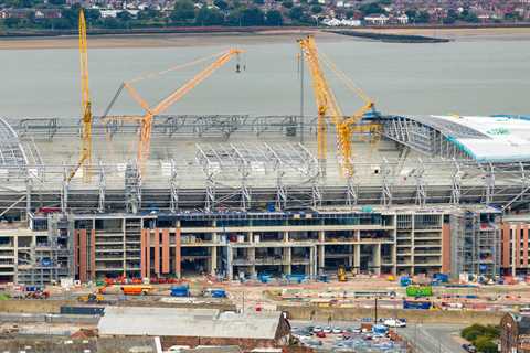 New pictures show progress at Everton stadium with £500m development set to be ready for next season