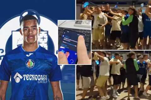 Getafe fans filmed celebrating Mason Greenwood announcement outside stadium-E360hubs