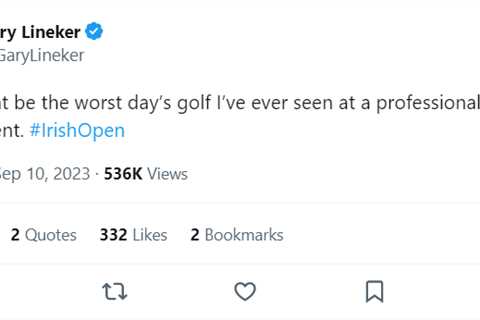 Gary Lineker Criticizes Final Round of The Irish Open as Worst Day's Golf