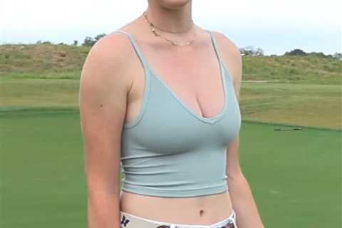 Grace Charis refuses to wear bra on golf course as influencer plays round and shows off her..