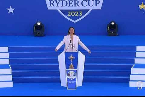 Ryder Cup 2023 fans distracted by Melissa Satta’s bold outfit as stunning Wag and presenter kicks..