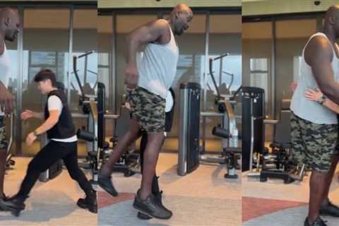 UFC Strawweight Champ Zhang Weili Picks Up 300+ Pound NBA Legend Shaquille O’Neal