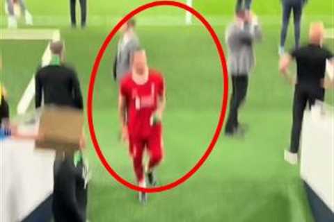 Video: Fan footage shows hot headed Liverpool star Darwin Nunez going off at a Spurs fan after the..