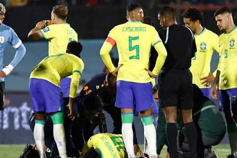 Neymar injury: Brazil star carted off in tears during World Cup qualifying loss at Uruguay