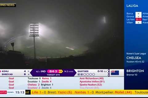 Cricket World Cup clash between India and New Zealand SUSPENDED due to fog as incredible pictures..