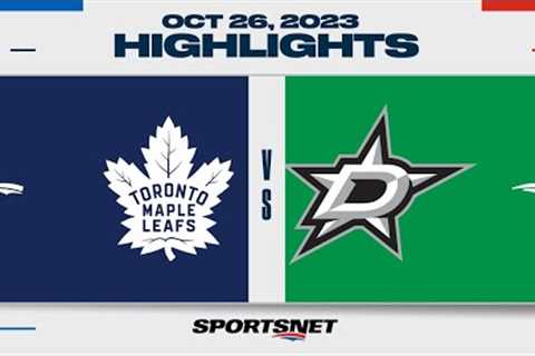 NHL Highlights | Maple Leafs vs. Stars - October 26, 2023