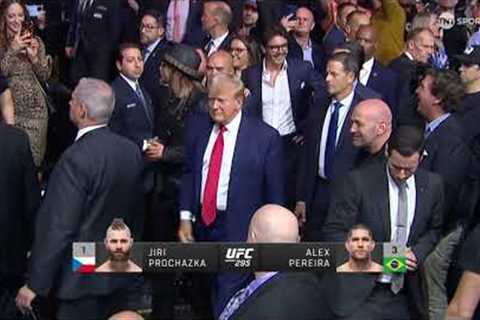 DONALD TRUMP ARRIVES AT UFC 295! 🇺🇸 👀 #UFC295