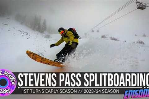 First turns of the season! Early season splitboarding at Stevens Pass