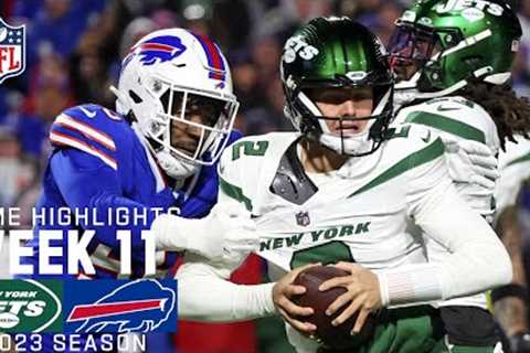 New York Jets vs. Buffalo Bills | 2023 Week 11 Game Highlights