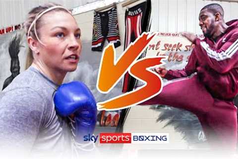 BOXING VS TAEKWONDO! 👊  Kicking & Punching challenge  Lauren Price vs Lutalo Muhammad