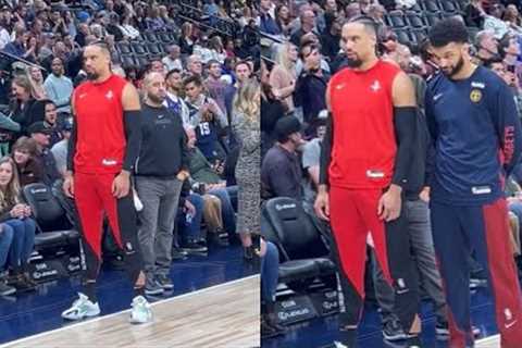 Jamal Murray joins Dillon Brooks for his pregame stare 😂