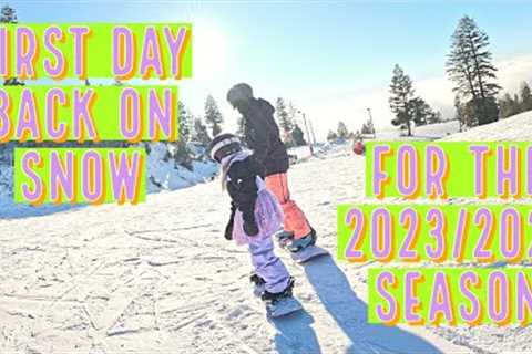 FIRST DAY SNOWBOARDING 2024 SEASON - Bogus Basin Bunny Slope and Testing Burton StepOn Bindings