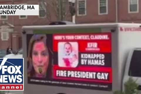 Anonymous donor funds billboard trucks calling for firing of Harvard president