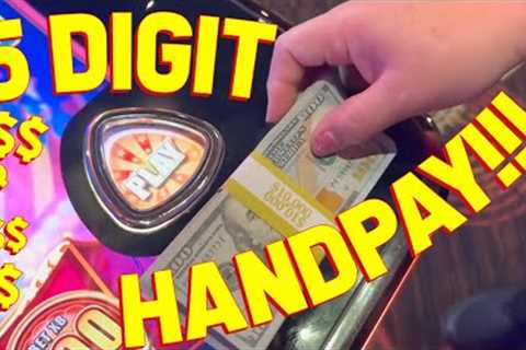 5 DIGIT HANDPAY!!! with VegasLowRoller on Buffalo Slot Machine!!