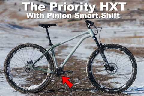 An Eshifting MTB With No Derailleur-The Priority HXT with Pinion Smart.Shift