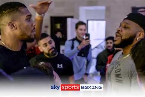 Anthony Joshua's HEATED clash with Jarrell Miller 😳  I am STILL your landlord! 💢