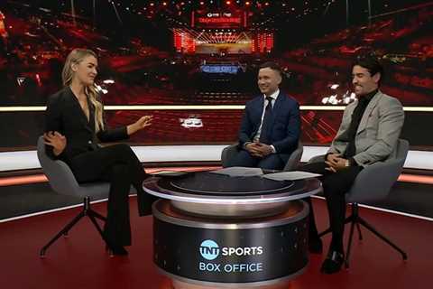 Laura Woods stuns in elegant black ensemble as she hosts TNT Sports coverage of Joshua vs Wallin