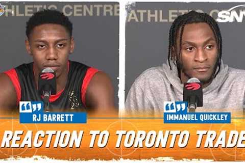 RJ Barrett and Immanuel Quickley react to being traded from Knicks | SNY