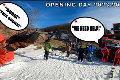 SOMEONE FELL OFF THE CHAIRLIFT!! ☠️  Seven Springs Opening Day 2023-2024 - Season 5 EPS 1