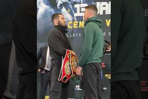 A FROSTY face-off between Artur Beterbiev & Callum Smith 🥶