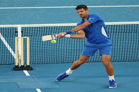 Novak Djokovic Shows Skills in Basketball, Struggles in Cricket