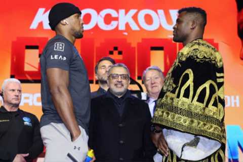 Ex-UFC Champion Francis Ngannou Faces Off With Anthony Joshua Ahead Of Boxing Fight In March