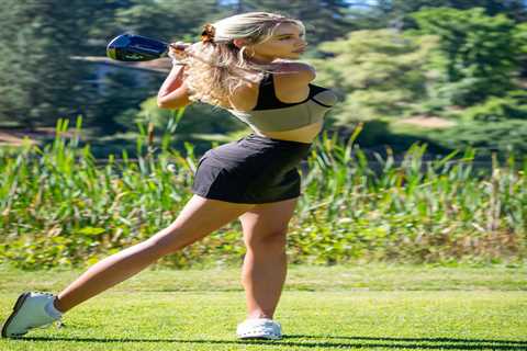 Bri Teresi stuns in white lace crop top and skirt for Guess campaign as golf star teases ‘last day..