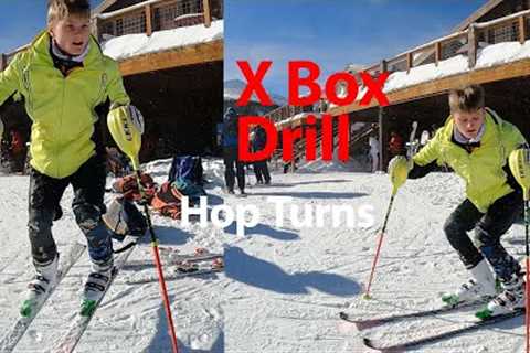 X Box Exercise, Hop Turns for Elite Skiers