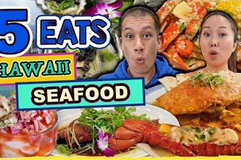 ULTIMATE SEAFOOD TOUR on Oahu – 5 Spots: HAWAII Best SEAFOOD! GIANT Crab, Lobster, Shrimp & More