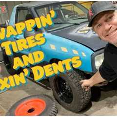 Dirt Daily. Fixing the Tracker''s Tires, Dents, and Basketball skills?!
